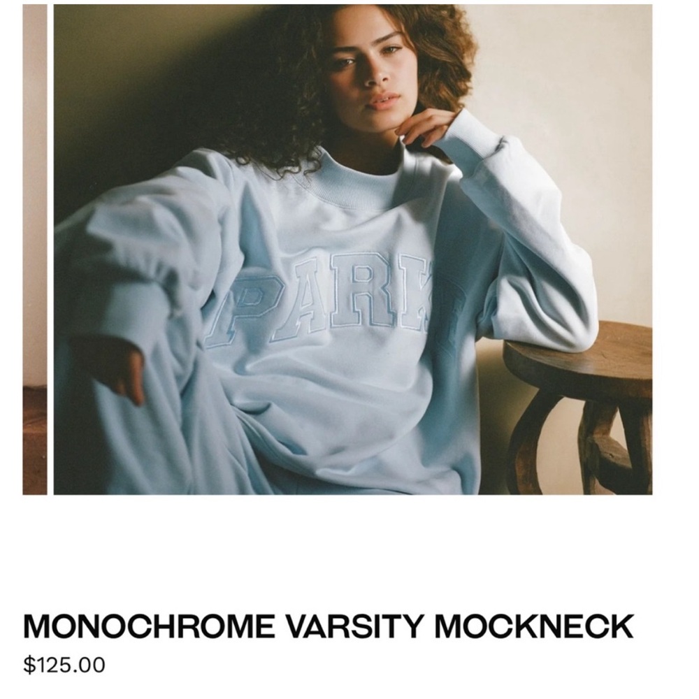 ❄️❄️PARKE MOCKNECK- TONAL COLLECTION in Artic Blue❄️❄️Size L/XL! VGUC! - Picture 2 of 6